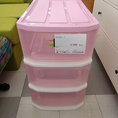 ★ジモティ割あり★  3段衣装ケース  H64×D66×W39 ...