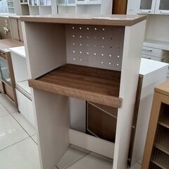 ★ジモティ割あり★  レンジ台 ブラウン H128.5×D46....