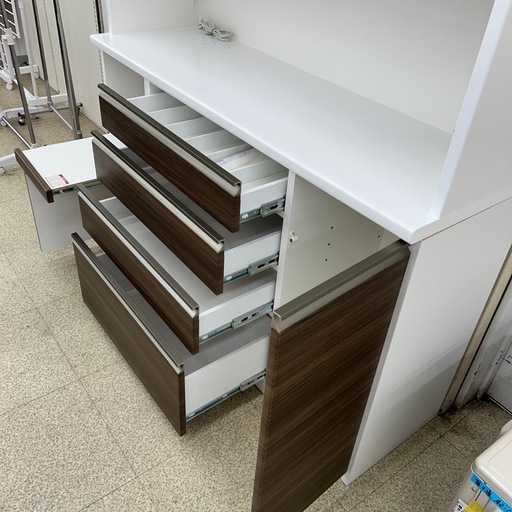 松田家具 レンジボード ※右下収納の棚板、ダボなし TJ12067