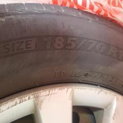 タイヤエコピア185/70 R14、ホイール、ホイールカバー４本分の画像
