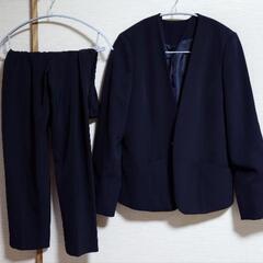 しまむら レディース上下スーツセット パンツ ブラック L 入園式 入学式 卒業式 の画像