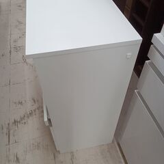 ★ジモティ割あり★  レンジ台 ホワイト W60×D39.5×H89 クリーニング済み TC8783の画像