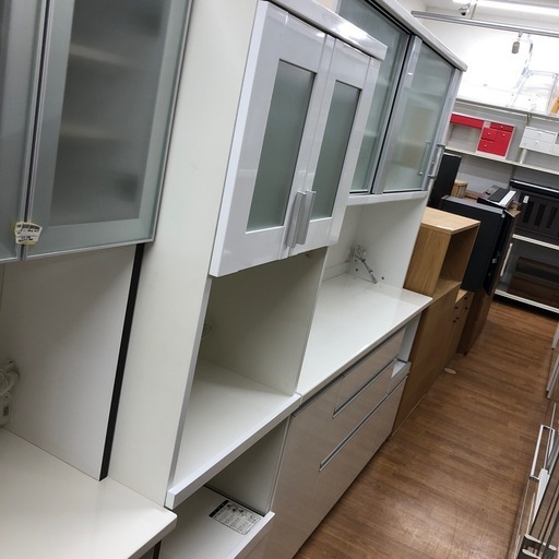 レンジボード　２枚扉　ホワイト　取りに来れる方限定！