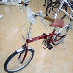 ★ジモティ割あり★  折り畳み自転車 20インチ ワインレッド ...