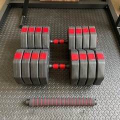 可変式ダンベル50kg バーベルにも 