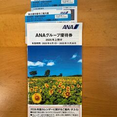 ANA 全日空　株主優待券2枚　2026年11月30日まで有効　...