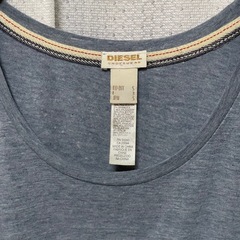 DIESEL メンズ ディーゼル ロゴプレート 半袖 カットソー Tシャツ Sの画像