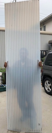 2420mm （8尺）Lナミ.71.クリアフロスト　プラスチックナミイタ