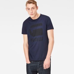【ジースター】メンズ 半袖 カットソー  Tシャツ ロゴ プリン...