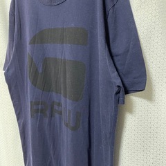 【ジースター】メンズ 半袖 カットソー  Tシャツ ロゴ プリント ネイビー Mの画像