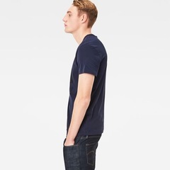 【ジースター】メンズ 半袖 カットソー  Tシャツ ロゴ プリント ネイビー Mの画像