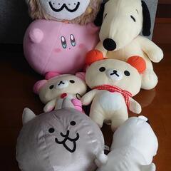 スヌーピー　カービィ　コリラックマ　にゃんこ大戦争　など　ぬいぐ...