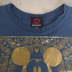 【100cm】【BABYDOLL】【ミッキー】半袖青の画像