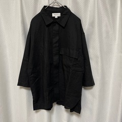 【コロニー COLONY2139】メンズ 半袖 シャツ  シンプル 黒 Mの画像