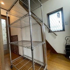 ④ 家具　スチールラック　収納　収納棚　棚　倉庫　4段　158✖...