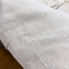 2人掛け ベージュ グレー ソファー 無料 0円 譲りますの画像