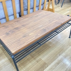 【トレファク高槻店】取りに来られる方限定！ウッドトップローテーブ...