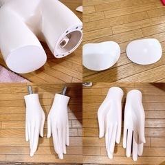 マネキン　トルソー　レディース　女性　腕付き　軽量　専用バック付きの画像