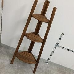 0521-089 IKEA コーナーラック　シェルフ　棚　木製ラック