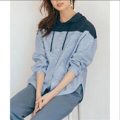 CHICTASTE フード付きシャツ　ネイビー