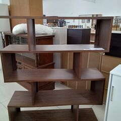 ★ジモティ割あり★  飾り棚 ダークブラウン H142×D35×...