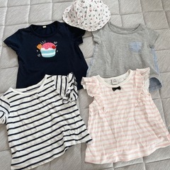 ベビー夏服80帽子セット