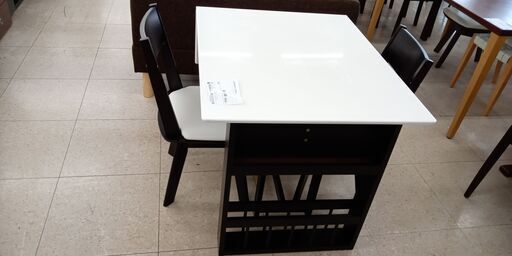 ★ジモティ割あり★TJ11697 ニトリ 4人掛けダイニングセット ブラウン H70×D75×W92-100 クリーニング済み