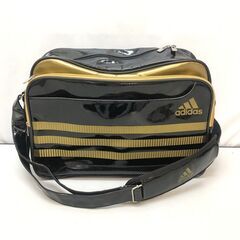 stp-3187　adidas　エナメルバッグ　ブラック×ゴール...