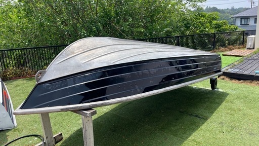 【取引中】アルミボート　12フィート　スズキ　DT4　船外機　ドーリー付き　浸水なし