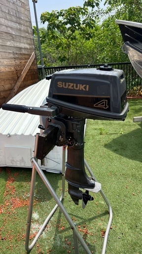 アルミボート 12フィート スズキ DT4 船外機 ドーリー付き 浸水なし