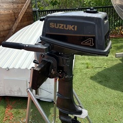 アルミボート　12フィート　スズキ　DT4　船外機　ドーリー付き　浸水なしの画像