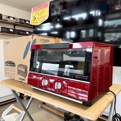 【未使用保管品‼️】定価16,200円♪ タイガー マイコンオーブントースター 焼きたて ワイド＆ビッグ庫内 1300W レッド♪の画像