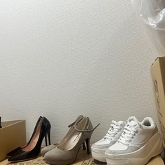 厚底スニーカー&ヒール二点おまとめ売り
