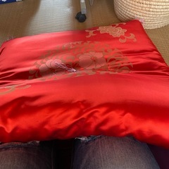 座布団　赤の画像