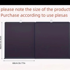 自動フロントガラスサンビザ - 押し戻し式カーサンシェード、熱保護、ユニバーサルフィット、ロールアップクロージャー、車両アクセサリー、日焼け防止|モダンな車両アクセサリー|簡単な押し戻しデザイン、車用サンビザの画像