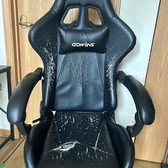 ジャンク品】Gowins ゲーミングチェア（猫の引っかき傷・破れあり）