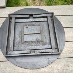 【値下げ】円卓　囲炉裏テーブル　☆木製☆バーベキュー☆脚折り畳み可能の画像