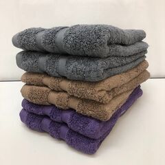 stp-3199　未使用　大判フェイスタオル　6枚セット　グレー...