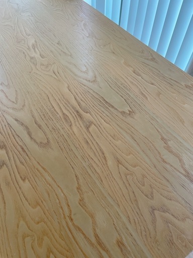 ナチュラル木製長方形ダイニングテーブル