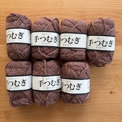 手芸材料 編み物 並太毛糸・高級手つむぎ純毛手芸糸7個毛100%...
