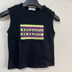 SONIA RYKIEL キッズ黒　100 　タンクトップ　ノースリーブの画像