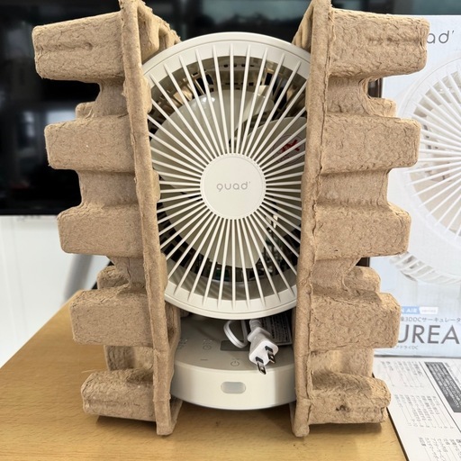 【未使用品‼️】クワッズ 2024年製 ~24畳用 3Dサーキュレーター 静音DCモーター リモコン付き アイボリー♪