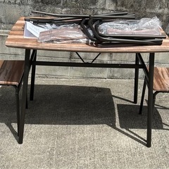 ヴィンテージ調ダイニングテーブル5点セット