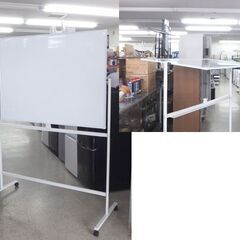 ホワイトボード 幅120×高さ90cm キャスター付き 両面タイプ オフィス 店舗 事務所 ☆ 札幌市 北区 屯田 の画像