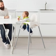 【美品】ベビーチェア　白　IKEA　の画像