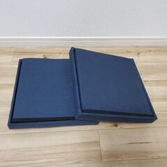 【美品 値引き】収納スツール2個セット／折りたたみ式･ネイビーの画像