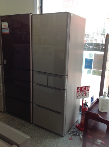 ジモティー見た！で5%OFF【5ドア冷凍冷蔵庫】HITACHI 日立 R-S40KL（XN)　2020年製 401L:プレーンシャンパン