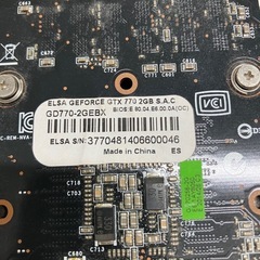 ☆値下げ☆H2505-621 NVIDIA ELSA GTX770 2GB グラフィックボード 動作未確認 ジャンク品の画像