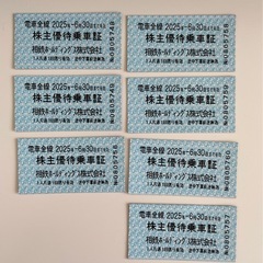 相鉄線　株主優待乗車証　7枚セット（1枚250円、1枚〜購入可）　2025年6月30日まで　受取場所変更可の画像