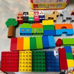 値下げ！★アンパンマン　はじめてのブロックバケツL おまけ付きの画像